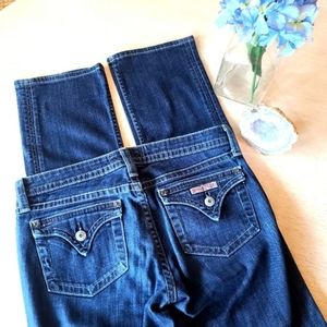 Hudson dark wash straight leg jeans